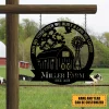 Customized Barn Windmill Farm Metal Sign, Entry Road Decor