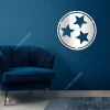 Tennessee State Tristar Metal Wall Decor, Tennessee State Tristar Small Wall Hanging