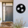 Tennessee State Tristar Metal Wall Decor, Tennessee State Tristar Small Wall Hanging