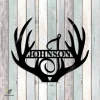 Personalized Name Deer Antler Metal Wall Decoration, Deer Antler, Deer Hunting Housewarming Artwork