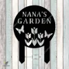 Customized Butterflies And Tulip Flowers Metal Garden Sculpture, Tulip Decorative Art