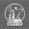 Customized Working Lineman Metal Wall Decor, Linemen, Electric Stainless Gift For Dad
