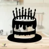 Birthday Cake Metal Wall Art, Birthday Cake Cutout Decoration For Kids, Kitchen, Bakery