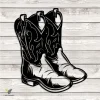 Cowboy Boots Metal Wall Decor, Cowboy Boots Western Plasma Cut Plaque