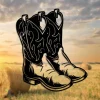 Cowboy Boots Metal Wall Decor, Cowboy Boots Western Plasma Cut Plaque