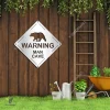 Warning Man Cave With Bear Metal Sign, Funny Bear Man Cave, Cabin Outdoor Artwork