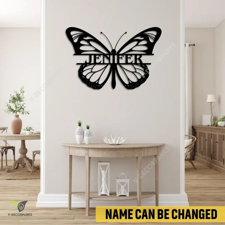 Custom Butterfly Metal Wall Decoration, Butterfly Modern Accent