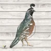 Colored Quail Metal Art, Quail Interior Accent For Farmhouse