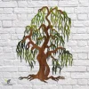 Willow Tree Colorful Metal Wall Decoration, Tree Of Life Rust Resistant Home Wall Hanging