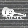 Customized Classic Guitar Metal Wall Art, Guitar Indoor Accent For Guitarist, Guitar Player