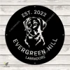 Personalized Labrador Hunting Dog Metal Wall Art, Labrador Duck Hunting House Decor For Father