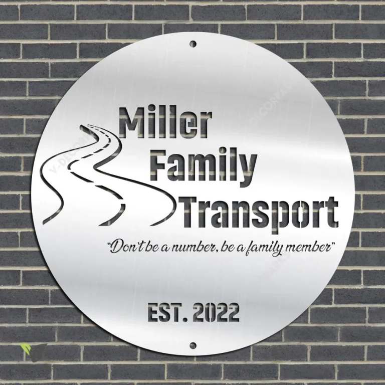 Customized Family Transport Metal Sign, Don't Be A Number, Be A Family Member Transporting Welded Plaque