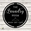 The Laundry Room Wash Dry Fold Metal Wall Decor, Laundry Room Wash Dry Fold Large Accent For Wife