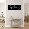 Together Is Our Favourite Place To Be Words Metal Art, Family Quote Living Room Steel Decoration