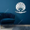 Pearl Clam Metal Wall Art, Pearl Clam Beach Decorative Wall Hanging