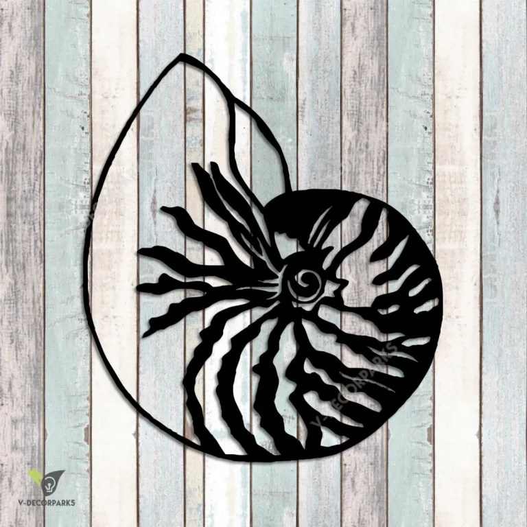 Nautilus Shell Metal Wall Art, Nautilus Shell Best Decoration