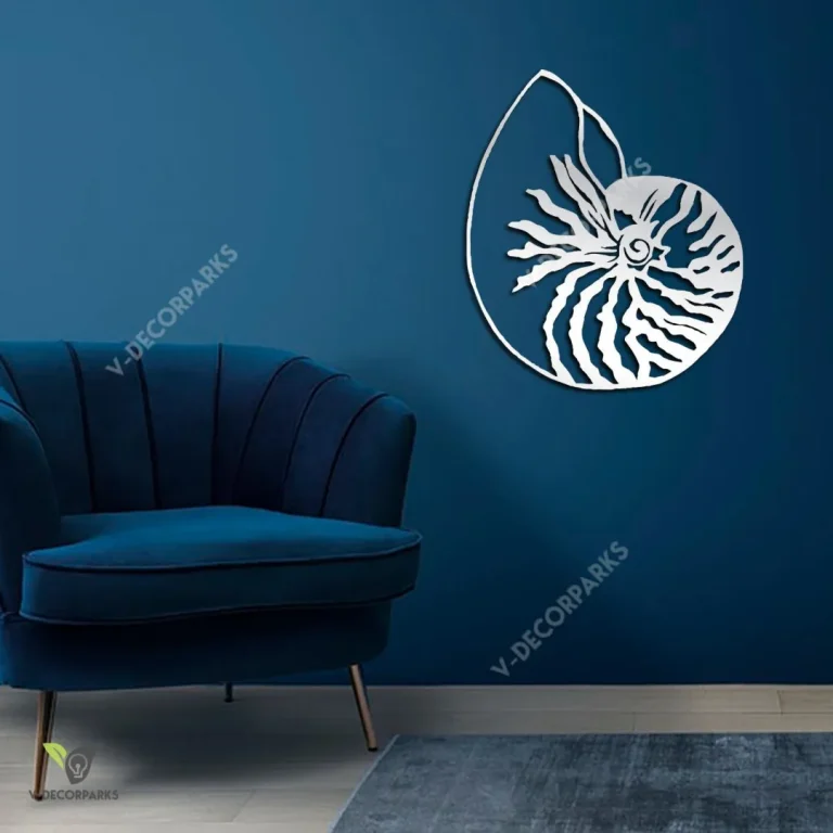 Nautilus Shell Metal Wall Art, Nautilus Shell Best Decoration