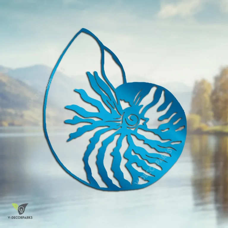 Nautilus Shell Metal Wall Art, Nautilus Shell Best Decoration