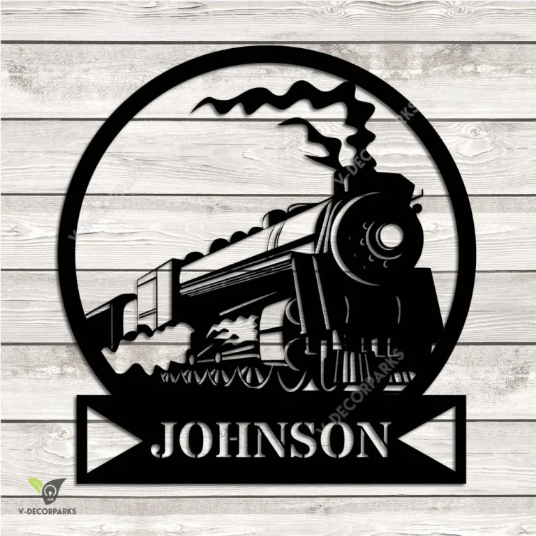 Customized Train Driver Metal Sign, Train Station, Rail, Railway, Laser Cut Artwork