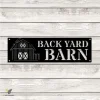 Backyard Barn Rectangle Metal Sign, Backyard Barn, Farm Plasma Cut Accent