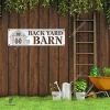 Backyard Barn Rectangle Metal Sign, Backyard Barn, Farm Plasma Cut Accent