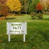 Custom Address With Arrow Rectangle Metal Yard Stake, House, Business Gate Decor