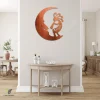 Copper Kokopelli And Moon Metal Wall Decor, Kokopelli American Native Plasma Cut Decoration