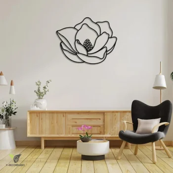 Magnolia Flower Metal Art, Magnolia Gardening House Accent