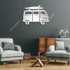 Coastal Bus Beach House Metal Art, Coastal Bus Outdoor Decor