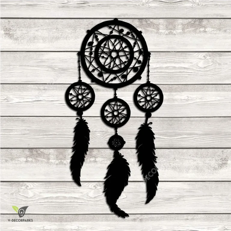 Dream Catcher Amerian Native Metal Art, Dream Catcher Decorative Artwork For Him