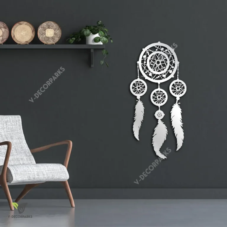 Dream Catcher Amerian Native Metal Art, Dream Catcher Decorative Artwork For Him