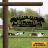 Personalized Dairy Cattle, Dog, Chicken Metal Farm Sign, Fathers Day Gift