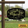 Personalized Cows And Tractor Farm Metal Art, Weatherproof Front Gate Decor