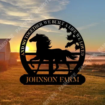 Custom Name Farm Metal Sign, Horse Barn, Silo Decoration