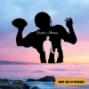 Customized Dad And Football Son Metal Sign, Fathers Day Gift
