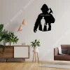 Customized Dad And Firefighter Son Metal Sign Monogram