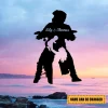 Custom Mom And Biker Son Metal Art, Dirty Bike Home Decoration