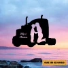 Custom Name Mother And Trucker Metal Sign, Truck Wall Art