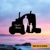 Personalized Trucker Son And His Dad Metal Art, 18 Wheelers Housewarming Plaque