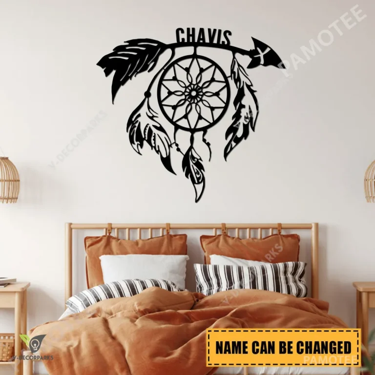 Dream Catcher Native American Personalized Metal Sign, Cut Metal Sign, Metal Wall Art, Metal House Sign