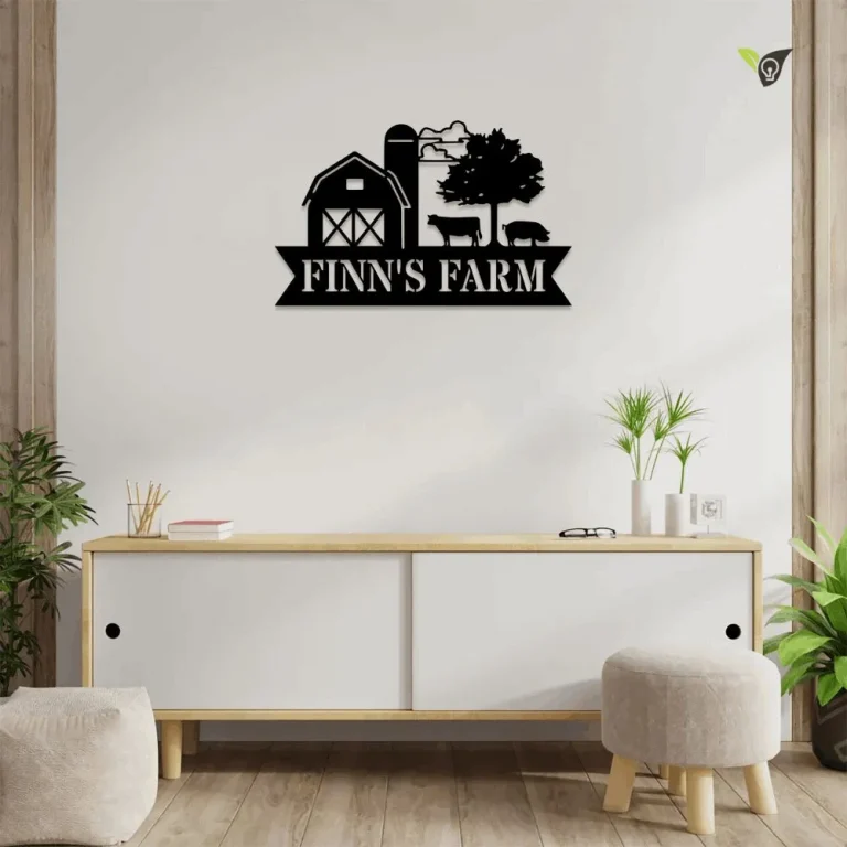 Personalized Farm Name Metal Sign With Colorful Led Light, Farm Animals, Ranch Sign, Barn Sign, Farmhouse Decor, Family Name Sign