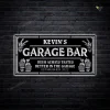 Personalized Name Garage Bar Metal Sign With Colorful Led Light, Man Cave Metal Art, Garage Sign, Gift For Him