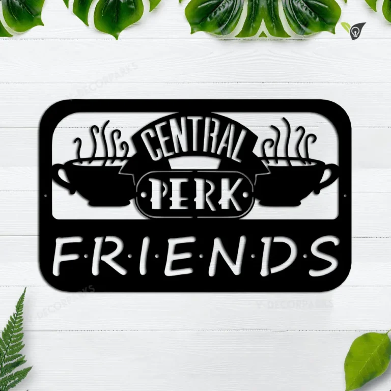 Central Perk Friends Metal Wall Art, Central Perk Wall Art, Metal Laser Cut