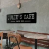 Personalized Cafe Name Sign, Metal Sign Wall Decor, Metal Sign Outdoor, Indoor
