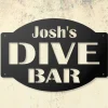 Personalized dive Bar Name Sign, Metal Sign Wall Decor, Metal Sign Outdoor, Indoor