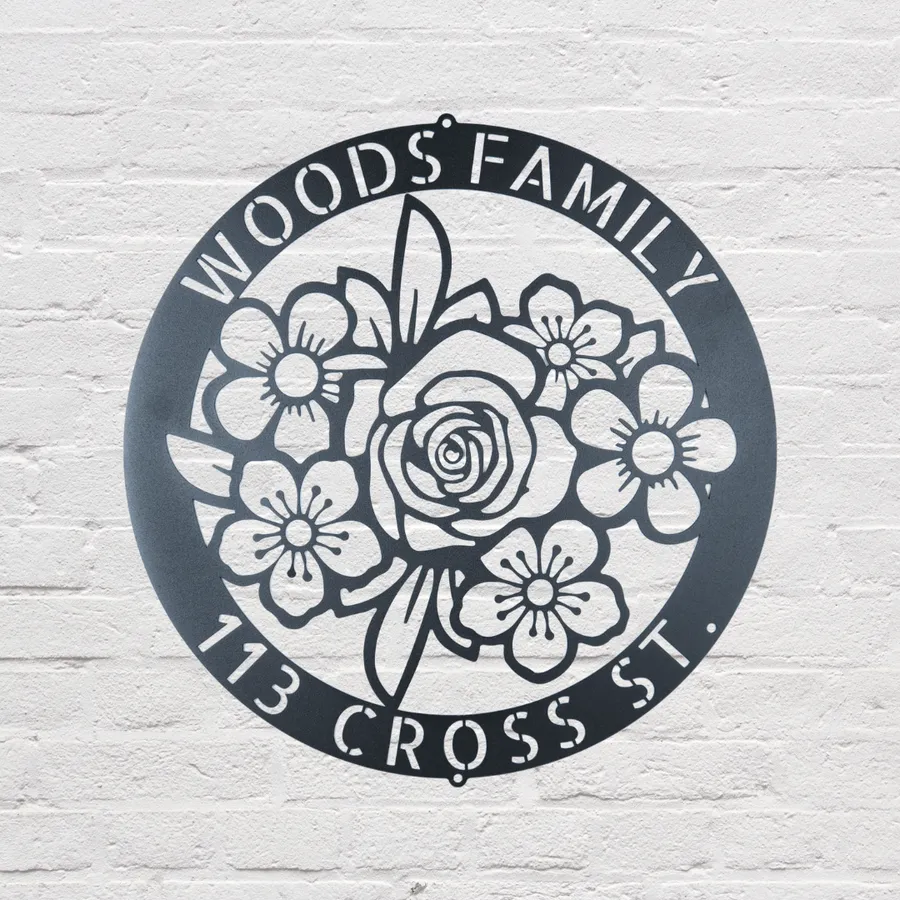 2_7_900x_660ff58e-5018-4a1d-8359-c5a27c3b08ae.webp Floral Ring Monogram Personalized Family Name ,metal Monogram Sign, Door Hanger, Metal Decorative Wall Art
