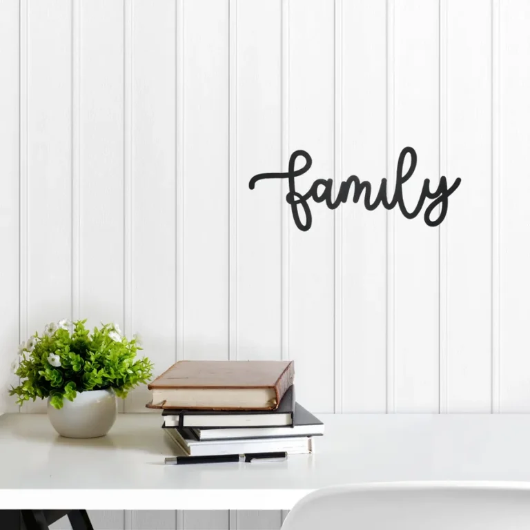 Cursive Family Sign Art Wall Decor, Cut Wall Hanging, Home Decoration, Home Gift