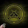 2nd Amendment Sign With Led Lights, Man Cave Metal Wall Decor, Gun Art, Fathers Day Gift, Second Amendment Art, Gun Sign, Armory Sign, Metal Gun Sign
