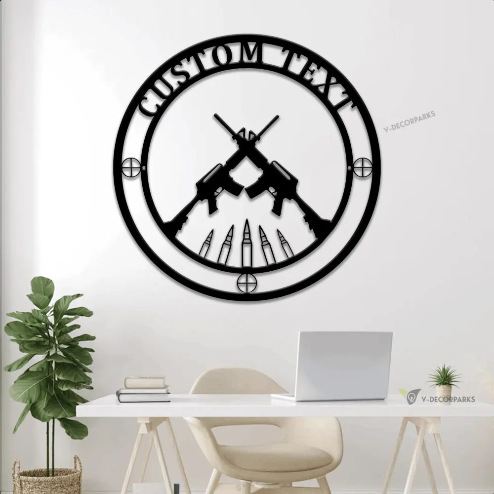 2nd Amendment Sign With Led Lights, Man Cave Metal Wall Decor, Gun Art, Fathers Day Gift, Second Amendment Art, Gun Sign, Armory Sign, Metal Gun Sign