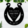 Custom Wedding Horseshoe Mr & Mrs Metal Sign, Gift For Bride And Groom Lucky Horseshoe, Wedding Gift, Wedding Decor